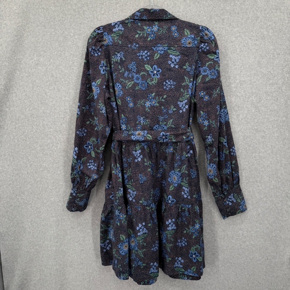 Summersalt The Countryside Poplin Tiered Shirtdress Rustic Floral in Midnight L - Picture 7 of 14